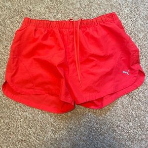 {puma} hot pink athletic shorts